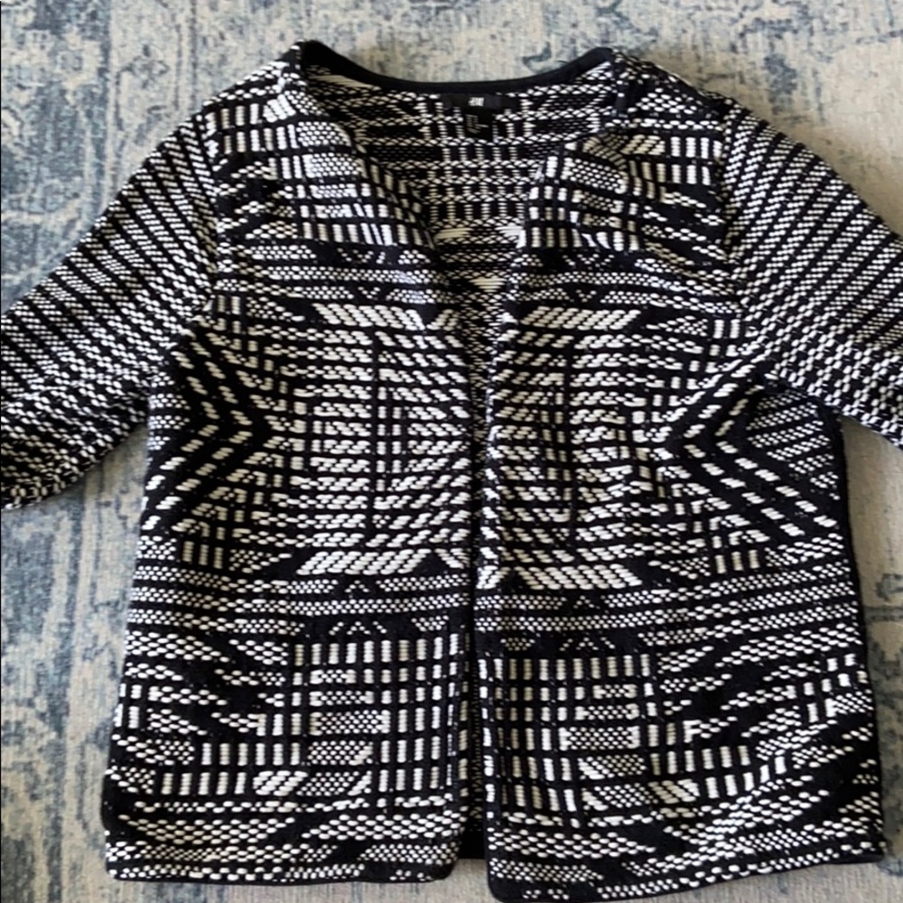 H&M black and white cardigan/jacket